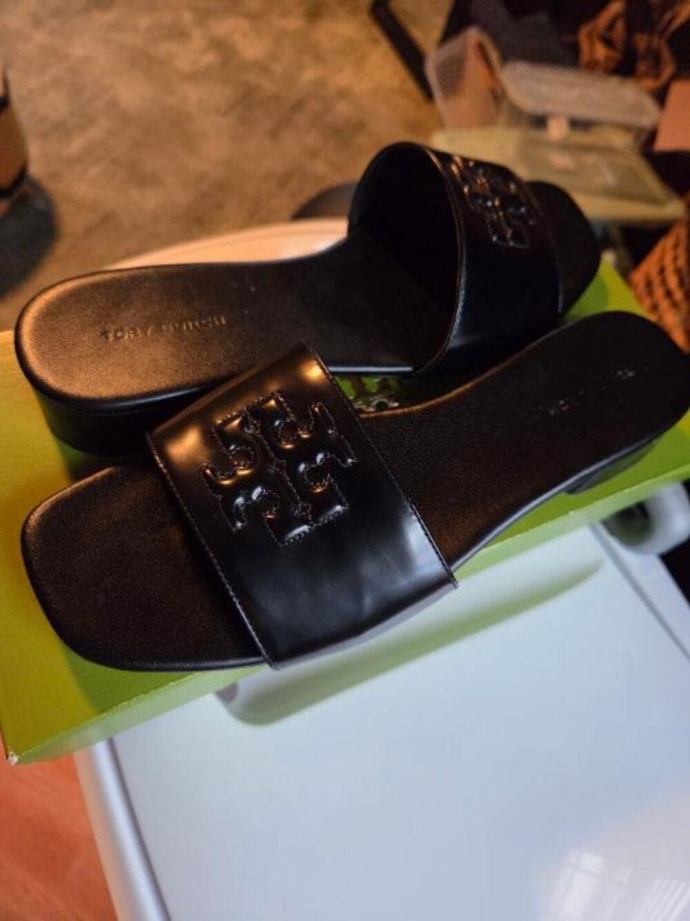 Tory Burch Everly Low Heel Leather Slide - Picture 5 of 6
